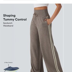 NWT Halara Women's Gray Wide-Leg Pants with Tummy Control size medium